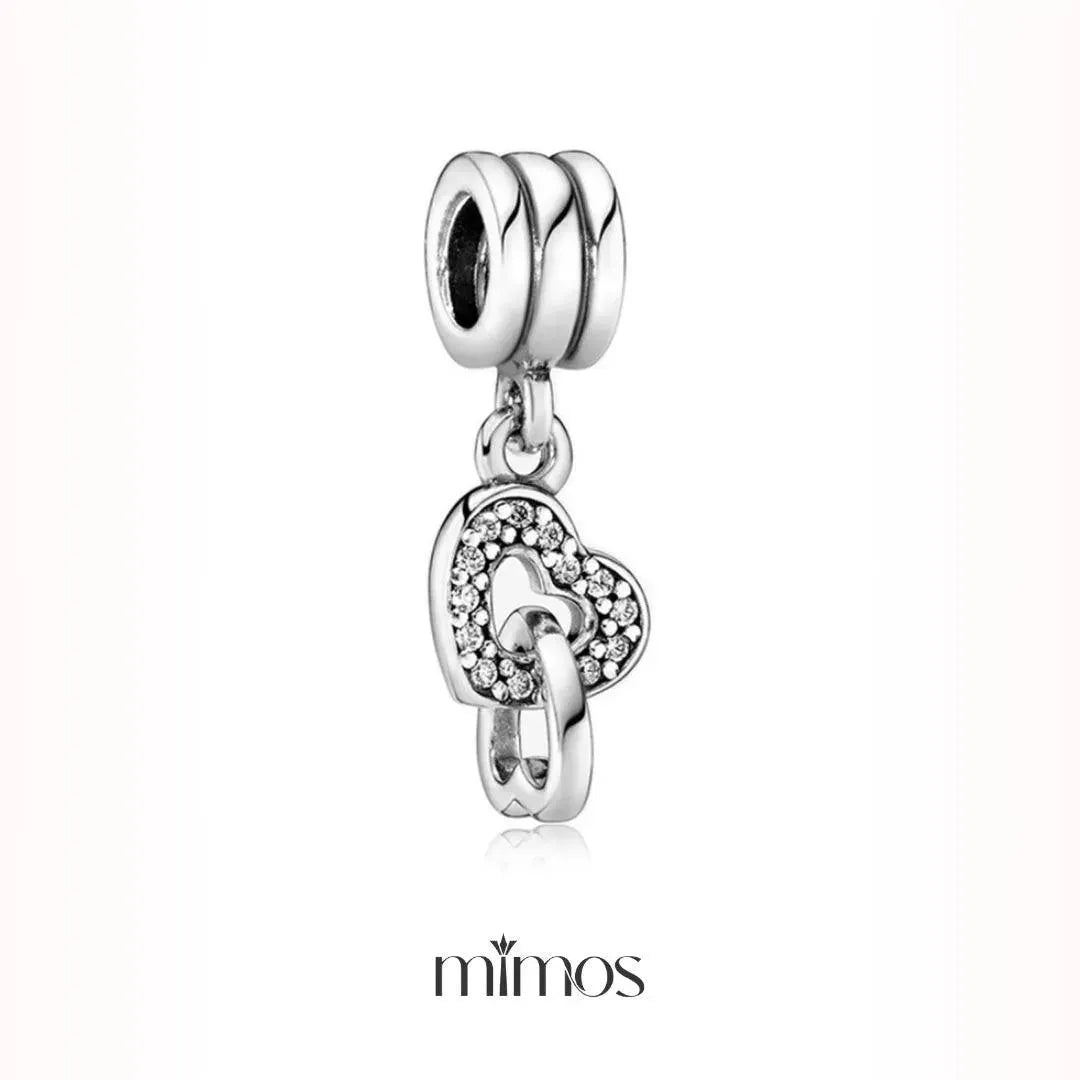 Interlocking Hearts Charm