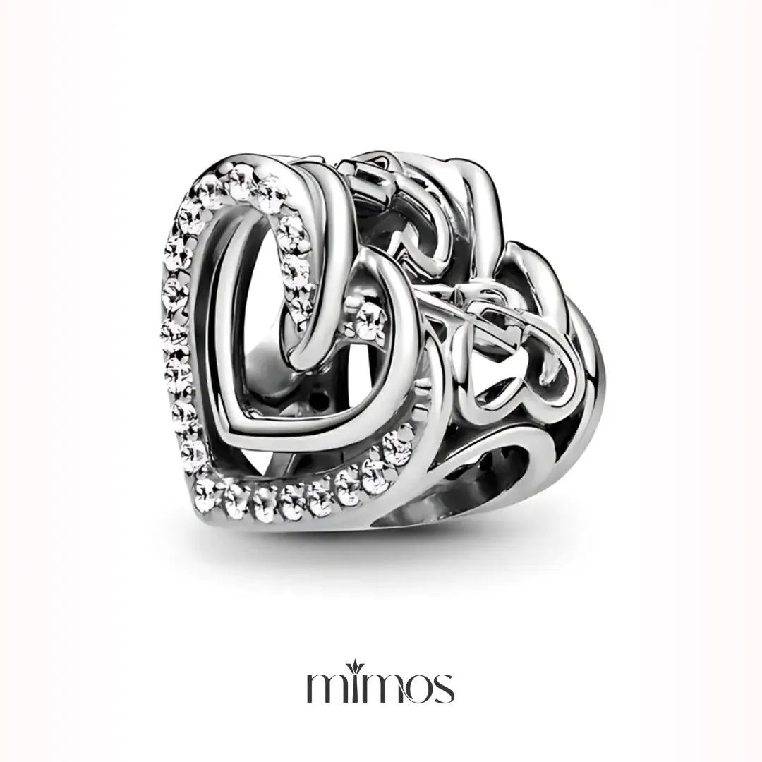 Intertwined Heart Charm